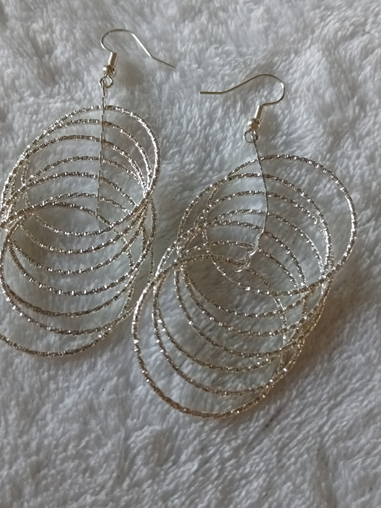 Jewelry - Silver Multi-Hoop Dangle Earrings - GORGEOUS!